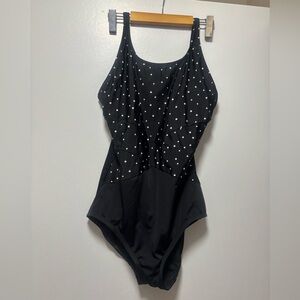 Black and White Polka Dot Women's One Piece Swimsuit